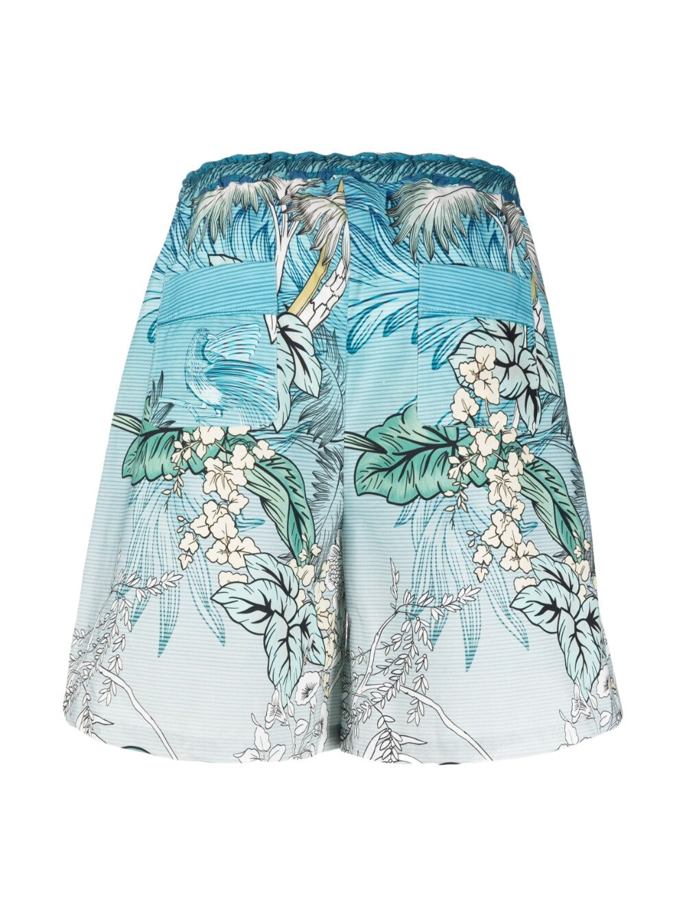 F.R.S . Japanese Branch Print Shorts — Teal, view 3