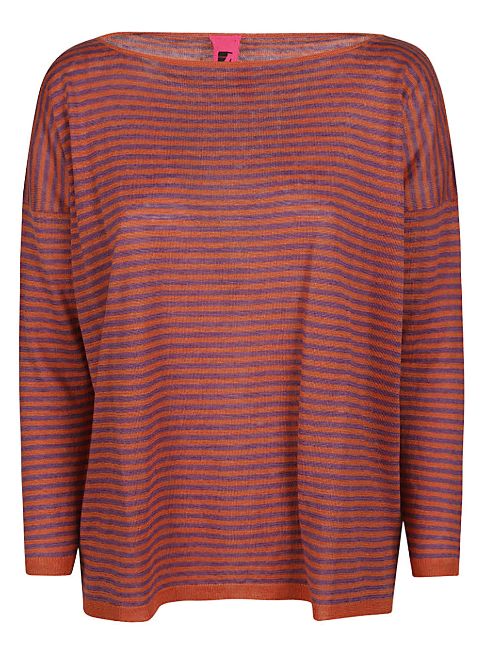 Alessandro Aste Striped Linen Sweater — Orange by Alessandro Aste