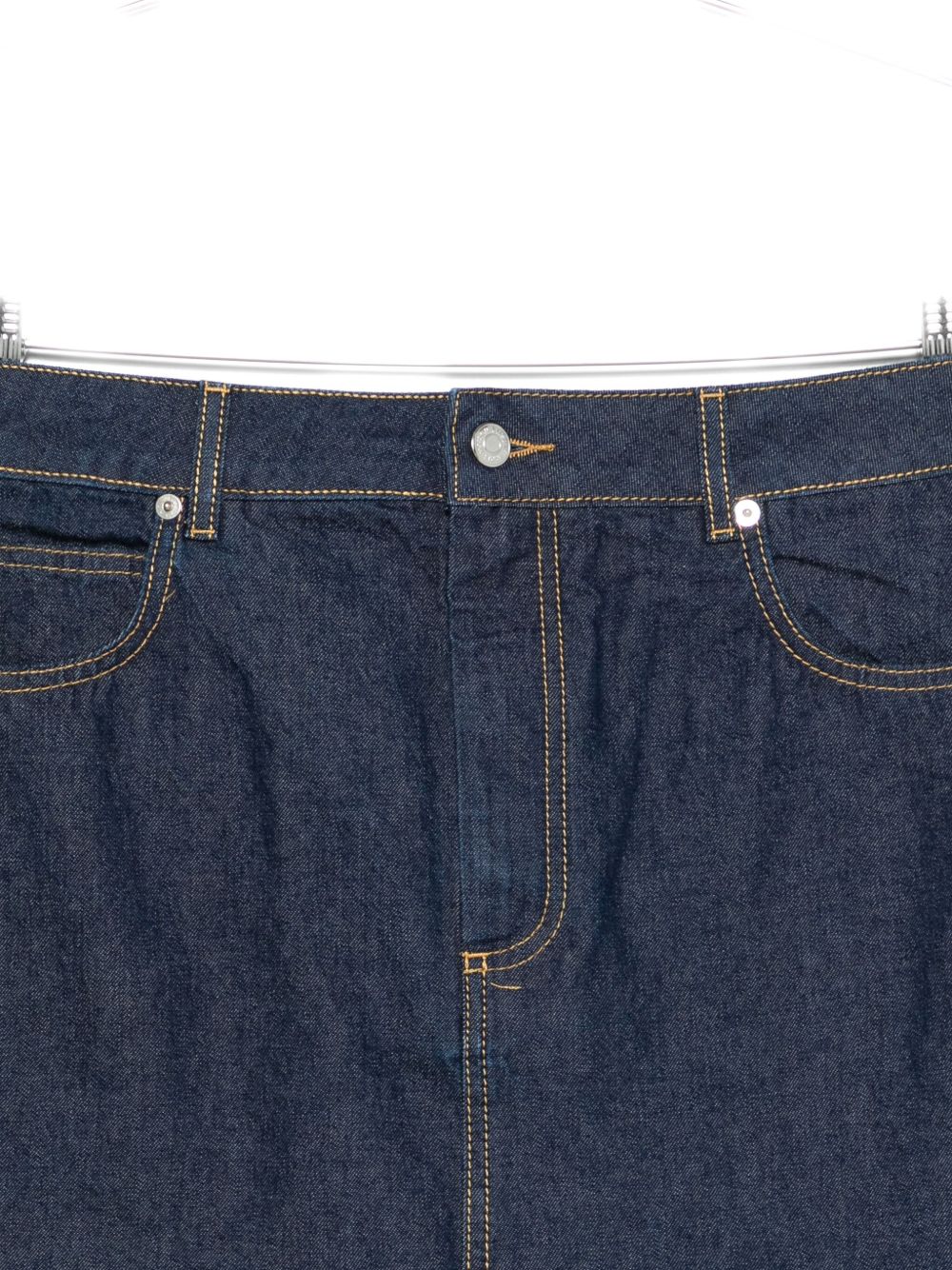 Maison Kitsuné Classic Denim Skirt — Navy, view 2