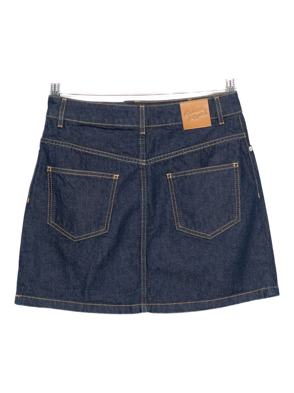 Maison Kitsuné Classic Denim Skirt — Navy, view 3