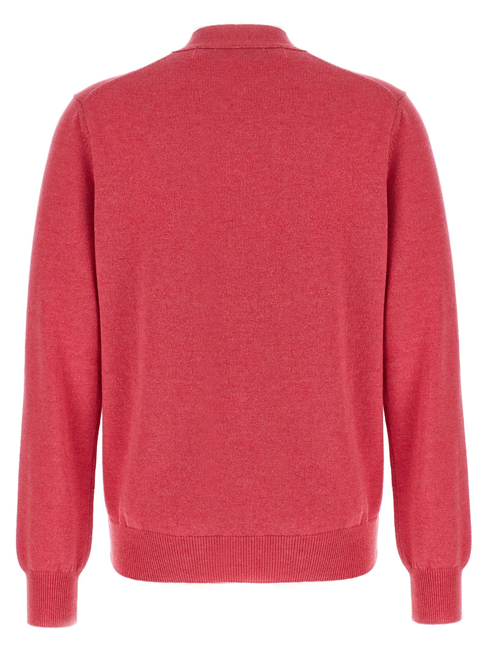 Comme Des Garçons Play Wool Mélange Double Emblem Cardigan — Red, view 2