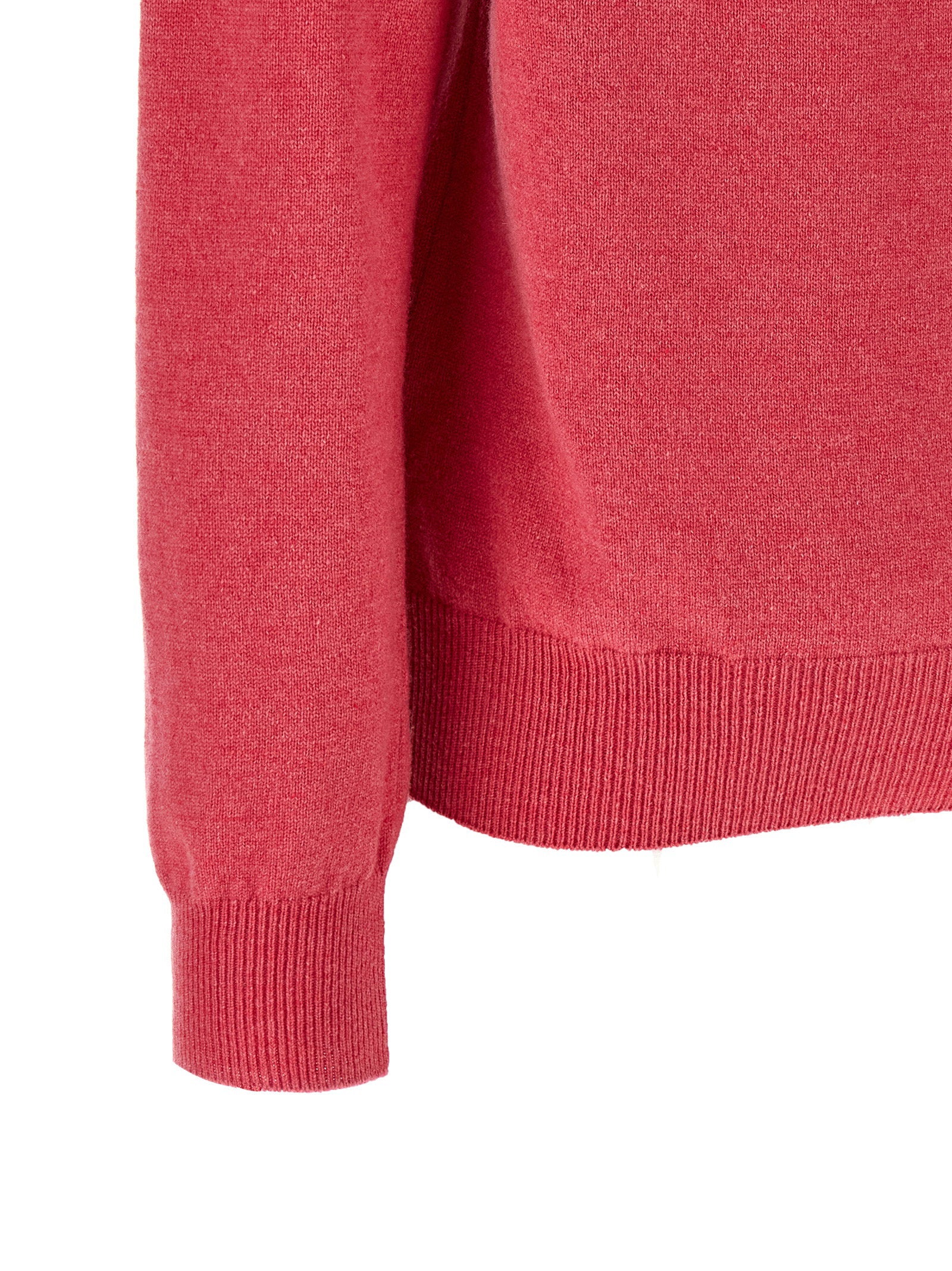 Comme Des Garçons Play Wool Mélange Double Emblem Cardigan — Red, view 4