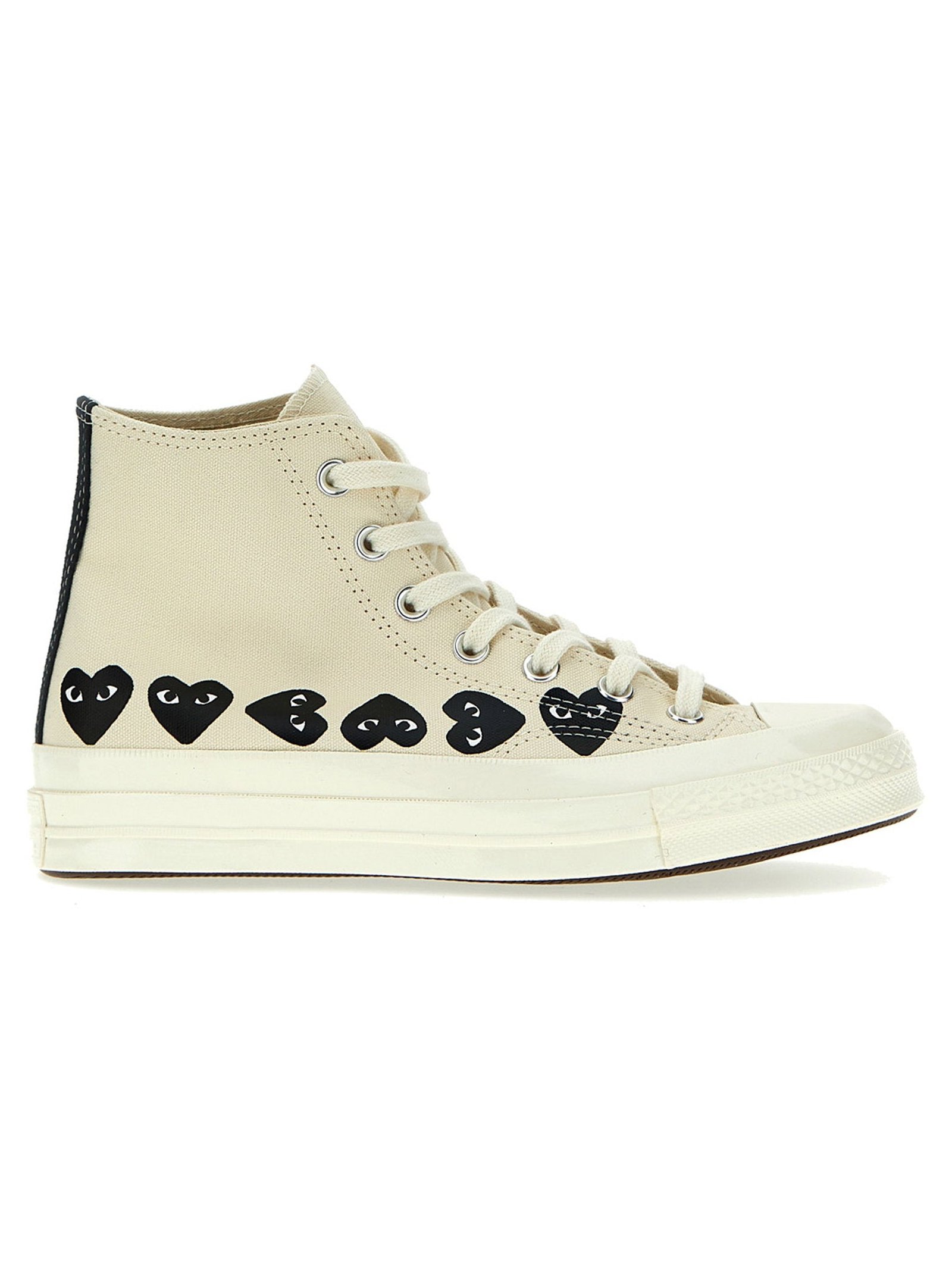 Comme Des Garçons Play Heart-Print Canvas Sneaker — cream by Comme Des Garçons Play