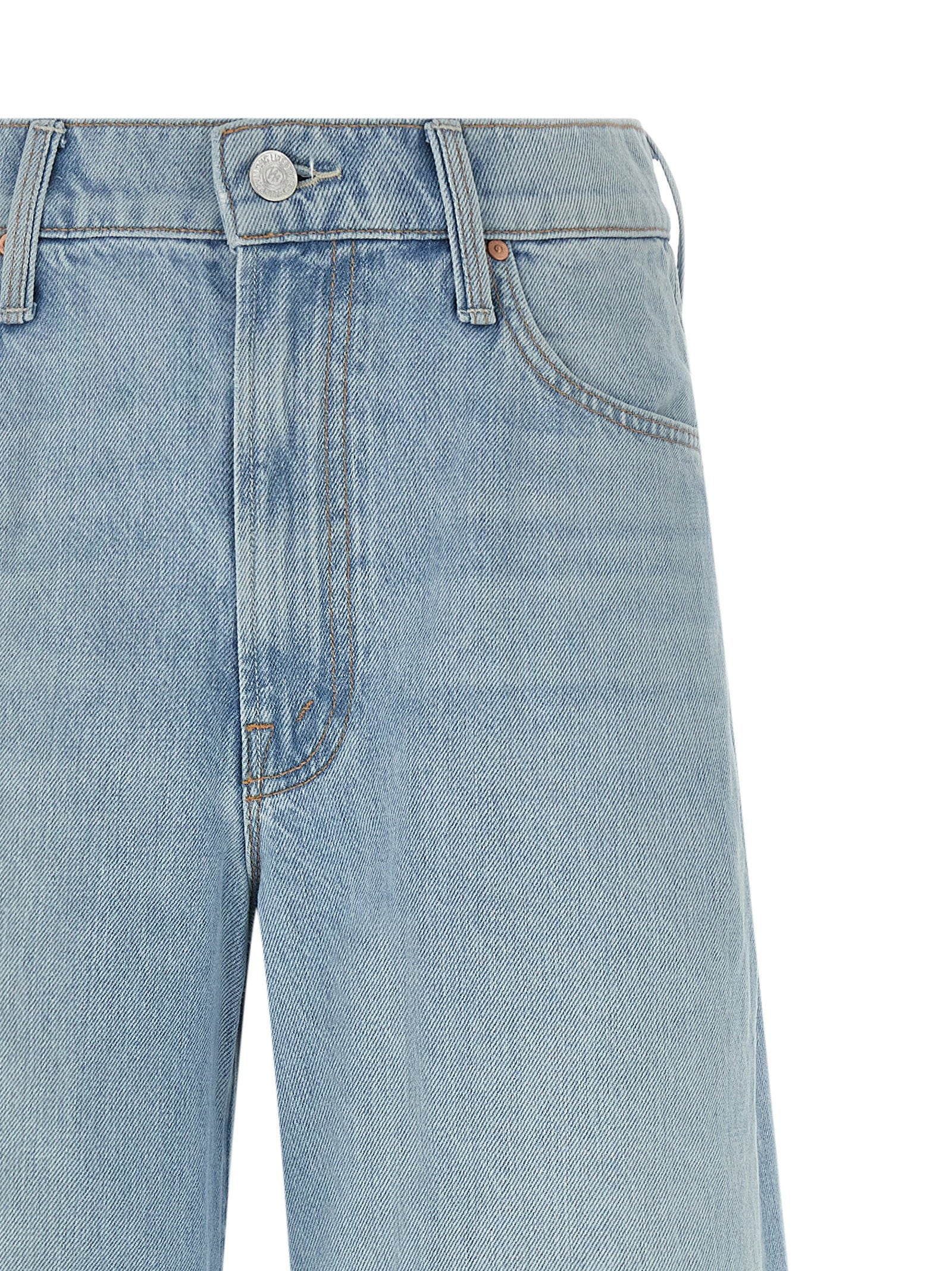 Mother Ditcher Roller Jeans — Blue, view 3