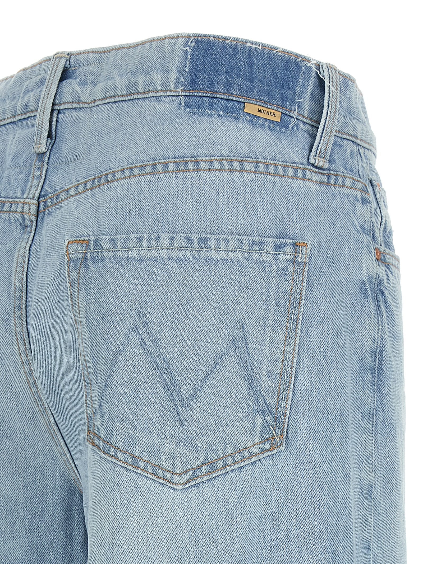 Mother Ditcher Roller Jeans — Blue, view 4