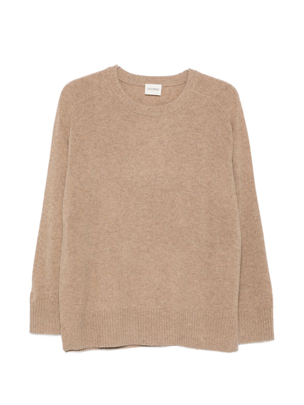 Closed Wool Crew Neck Sweater — Beige by Closed