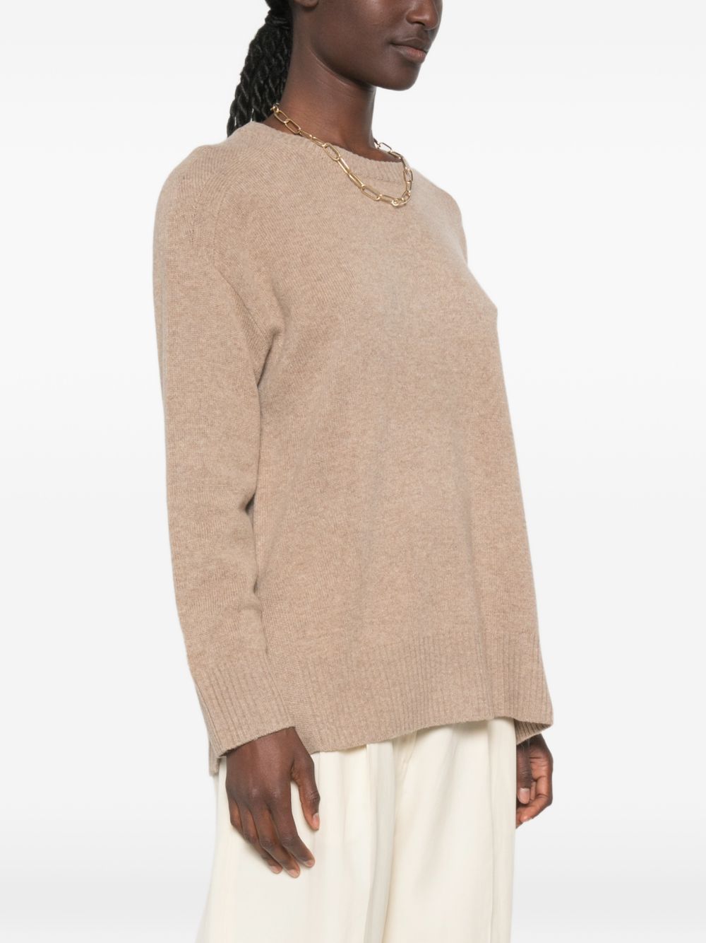 Closed Wool Crew Neck Sweater — Beige, view 2