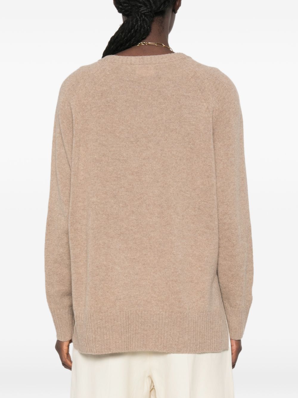 Closed Wool Crew Neck Sweater — Beige, view 3