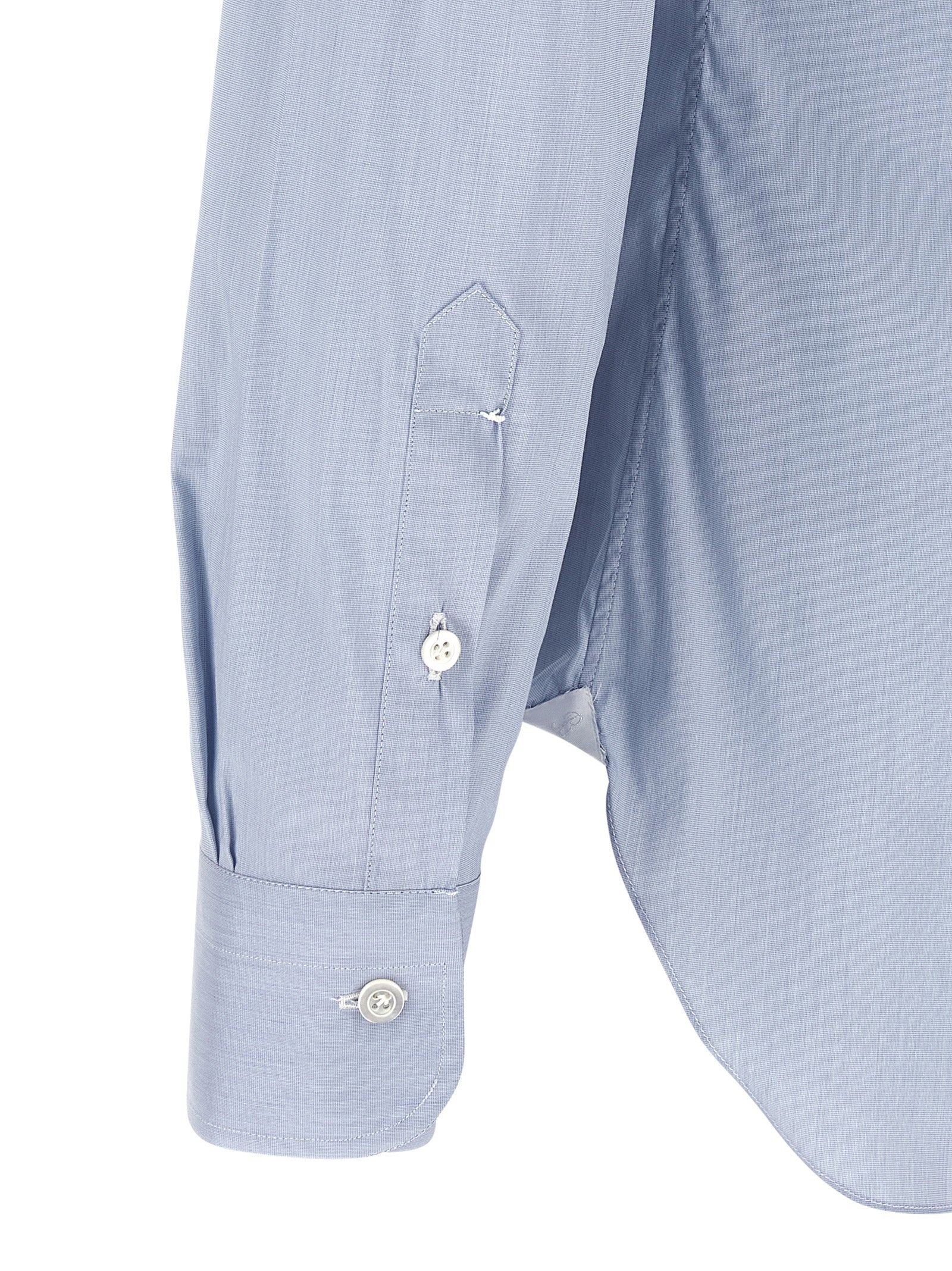 Barba Poplin Shirt — Light blue, view 4