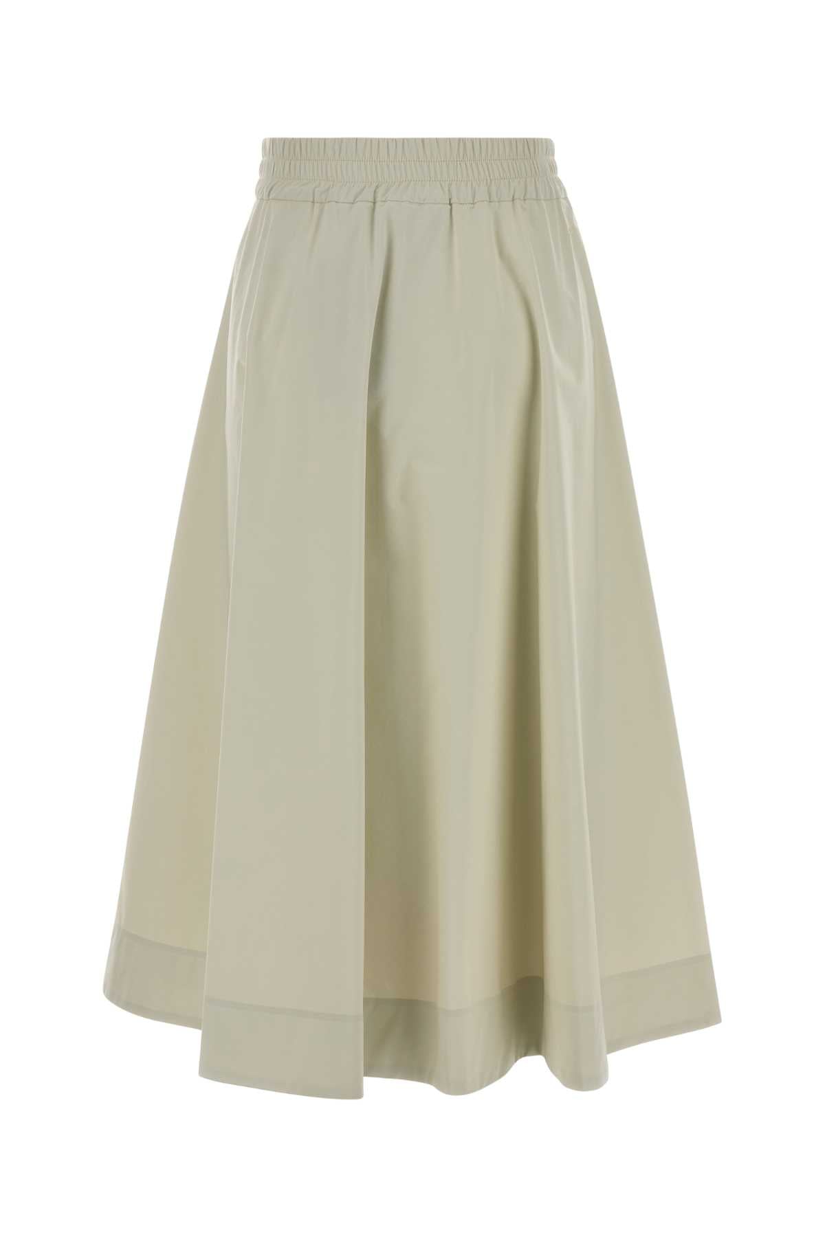 Herno Laminar Nylon A-Line Skirt — Beige, view 2