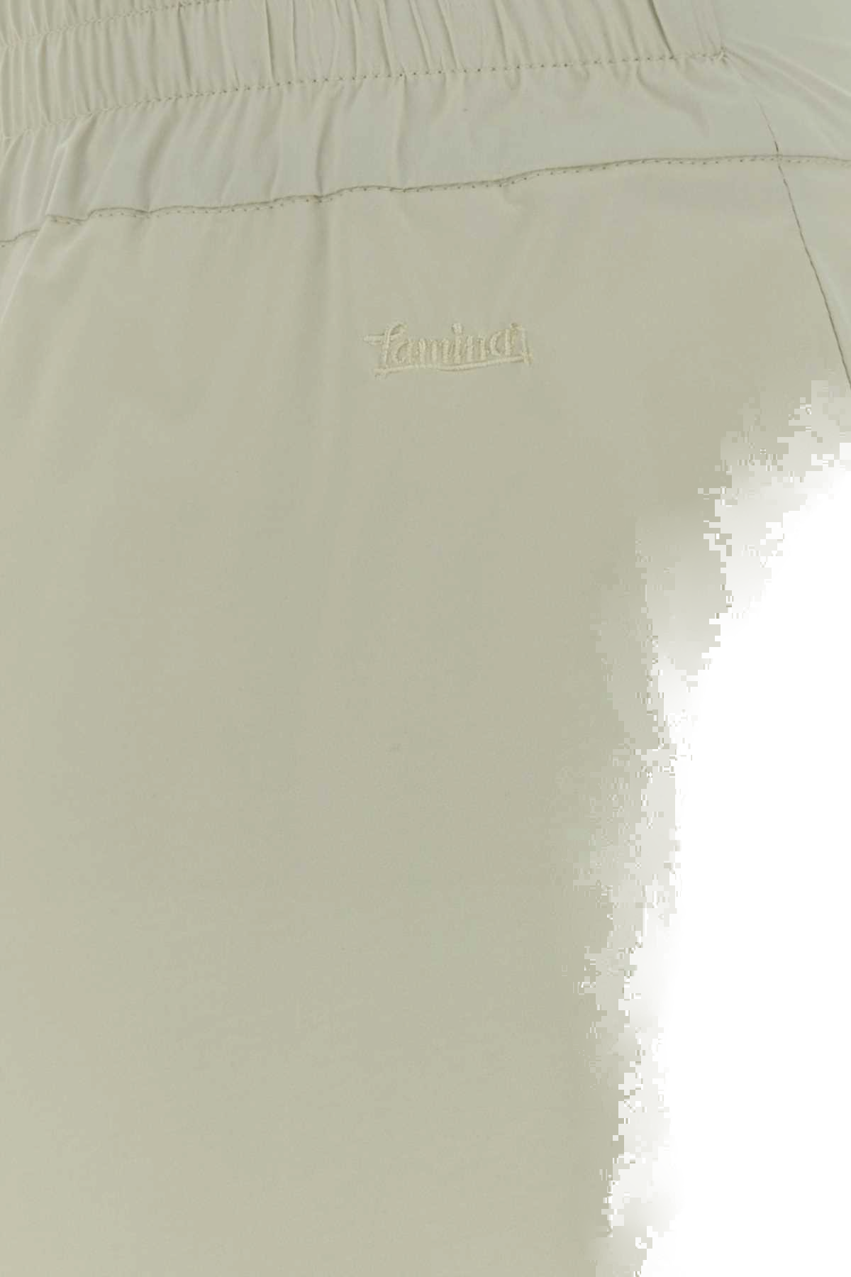 Herno Laminar Nylon A-Line Skirt — Beige, view 3