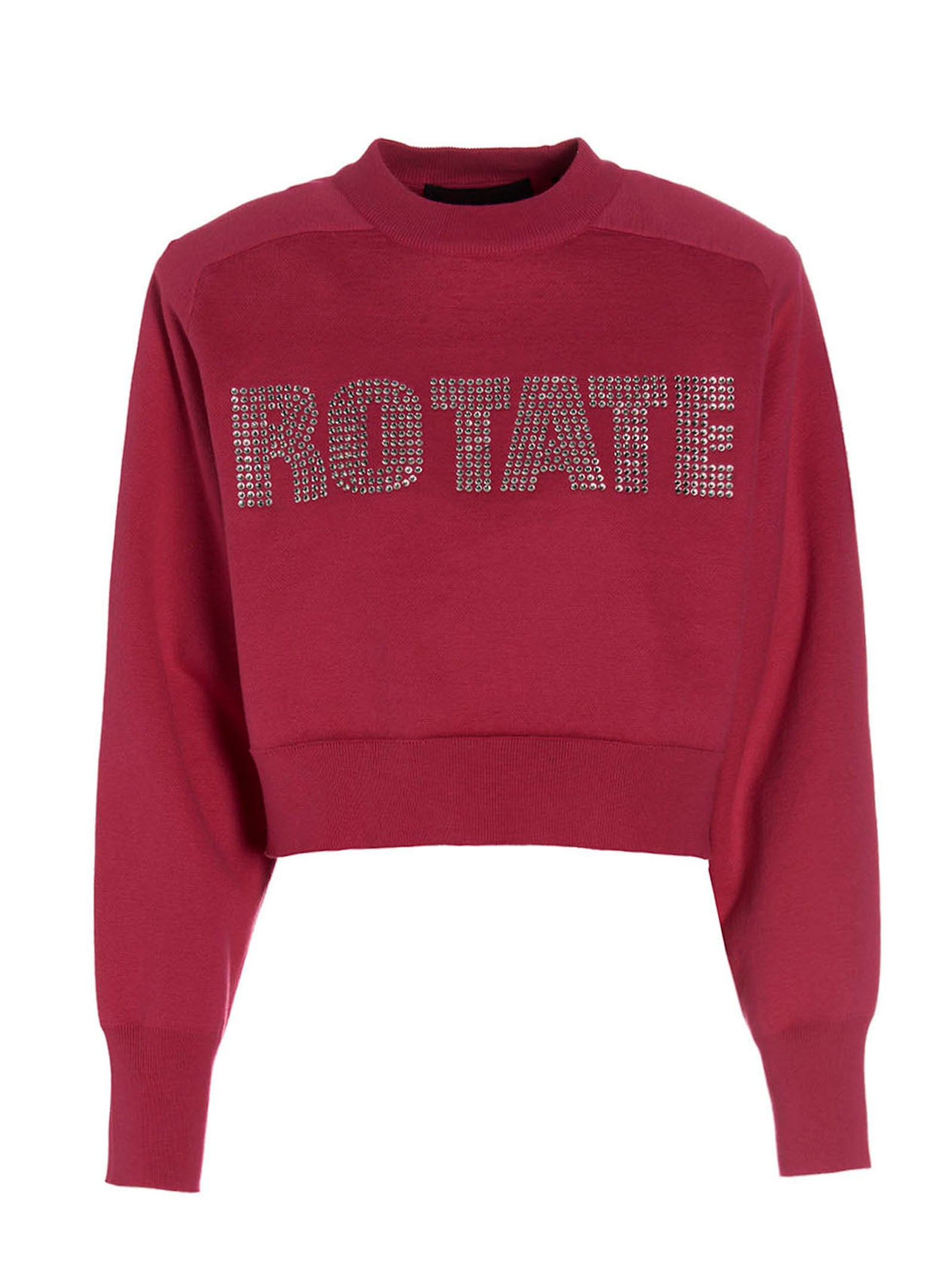 Rotate Birger Christensen Rhinestone-Embellished Sweatshirt — burgundy by Rotate Birger Christensen
