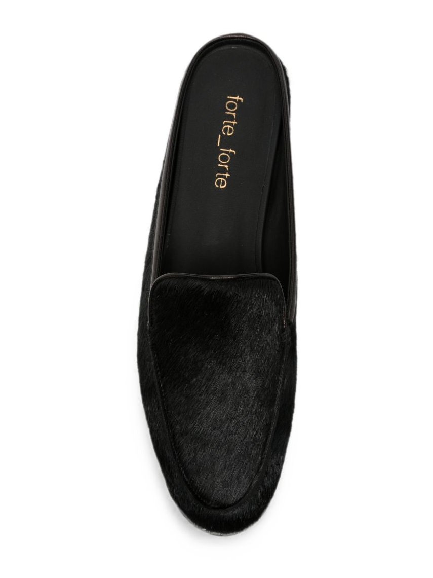 Forte Forte Ponyskin Flat — Black, view 2