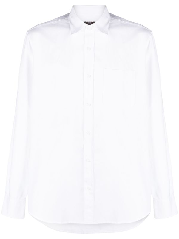 Peserico Long-Sleeve Cotton Shirt — White - 52 by Peserico