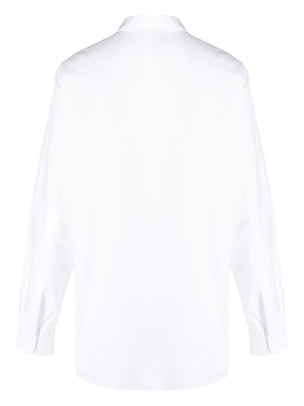 Peserico Long-Sleeve Cotton Shirt — White - 52, view 2
