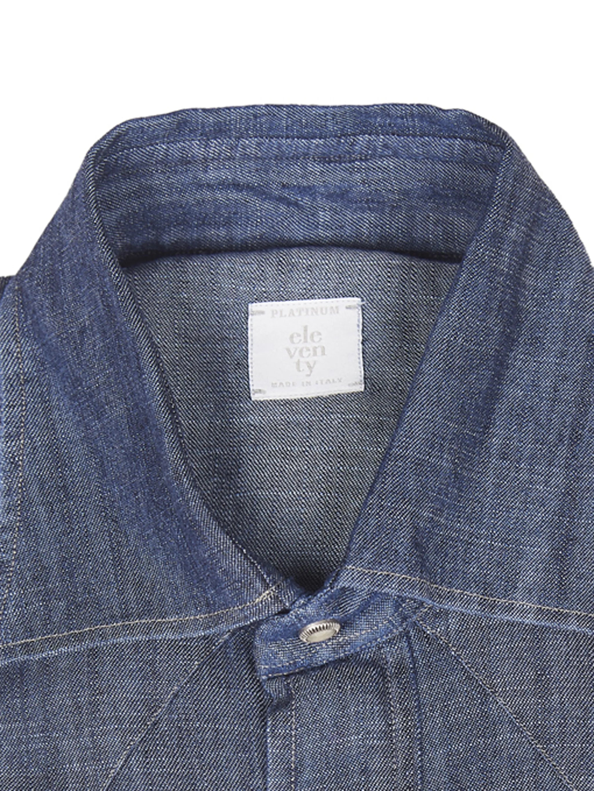 Eleventy Patch Pocket Button-Down Shirt — Blue - 44, view 2
