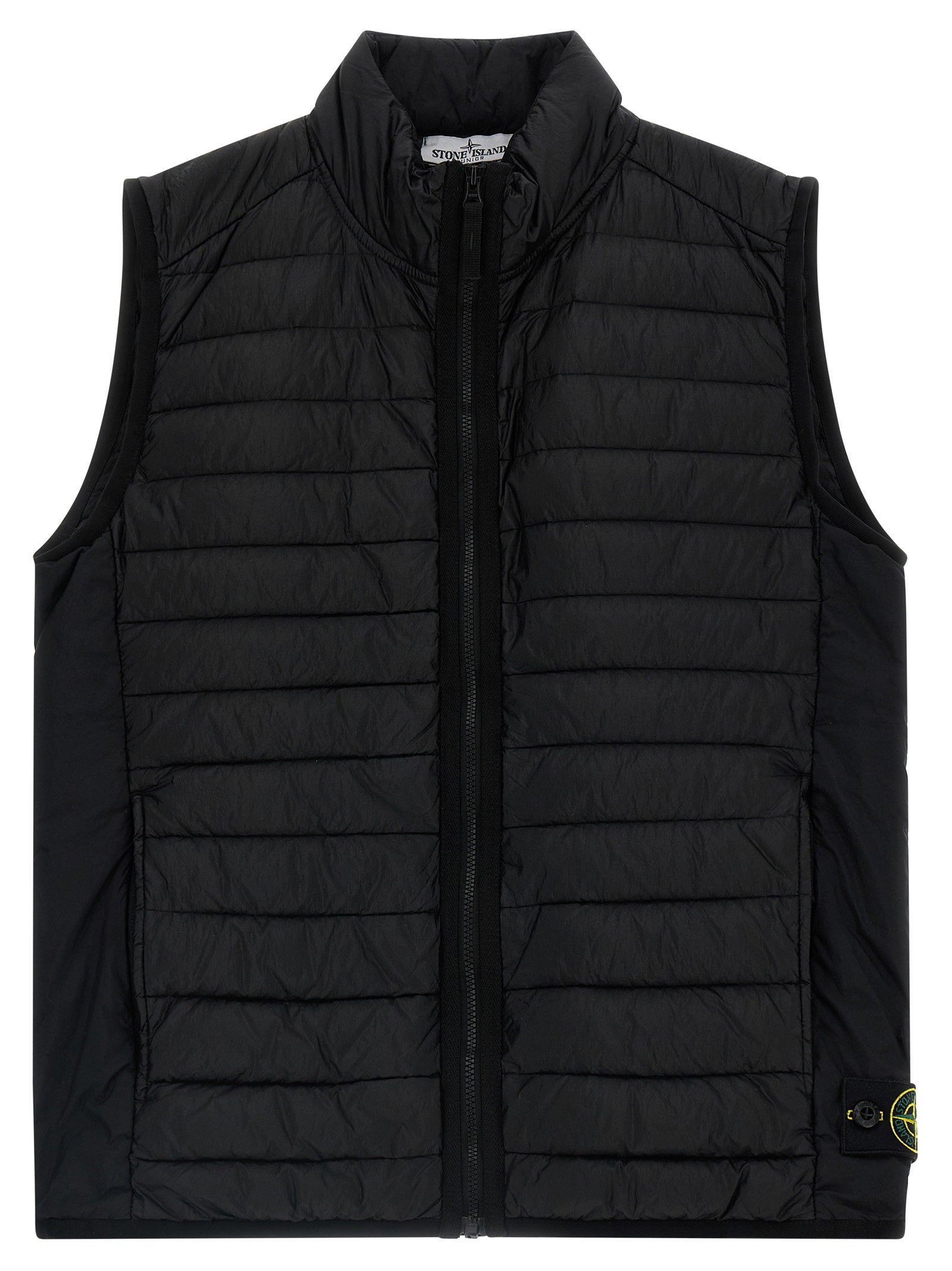 Stone Island Junior Quilted Recycled Nylon Vest — Black by Stone Island Junior