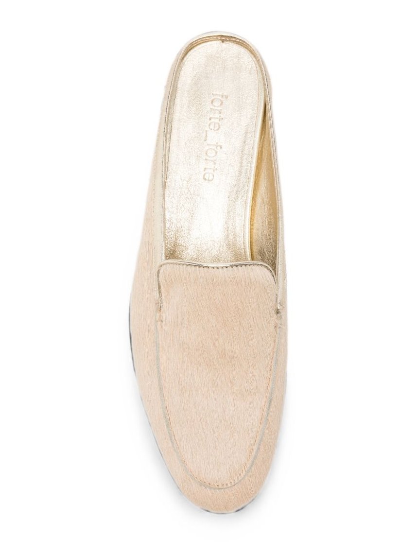 Forte Forte Ponyskin Loafer — Beige, view 3