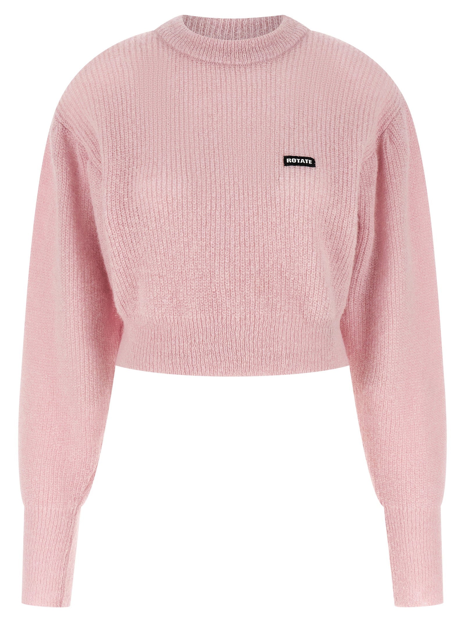 Rotate Birger Christensen Knit Puff Sweater — Pink - XS by Rotate Birger Christensen