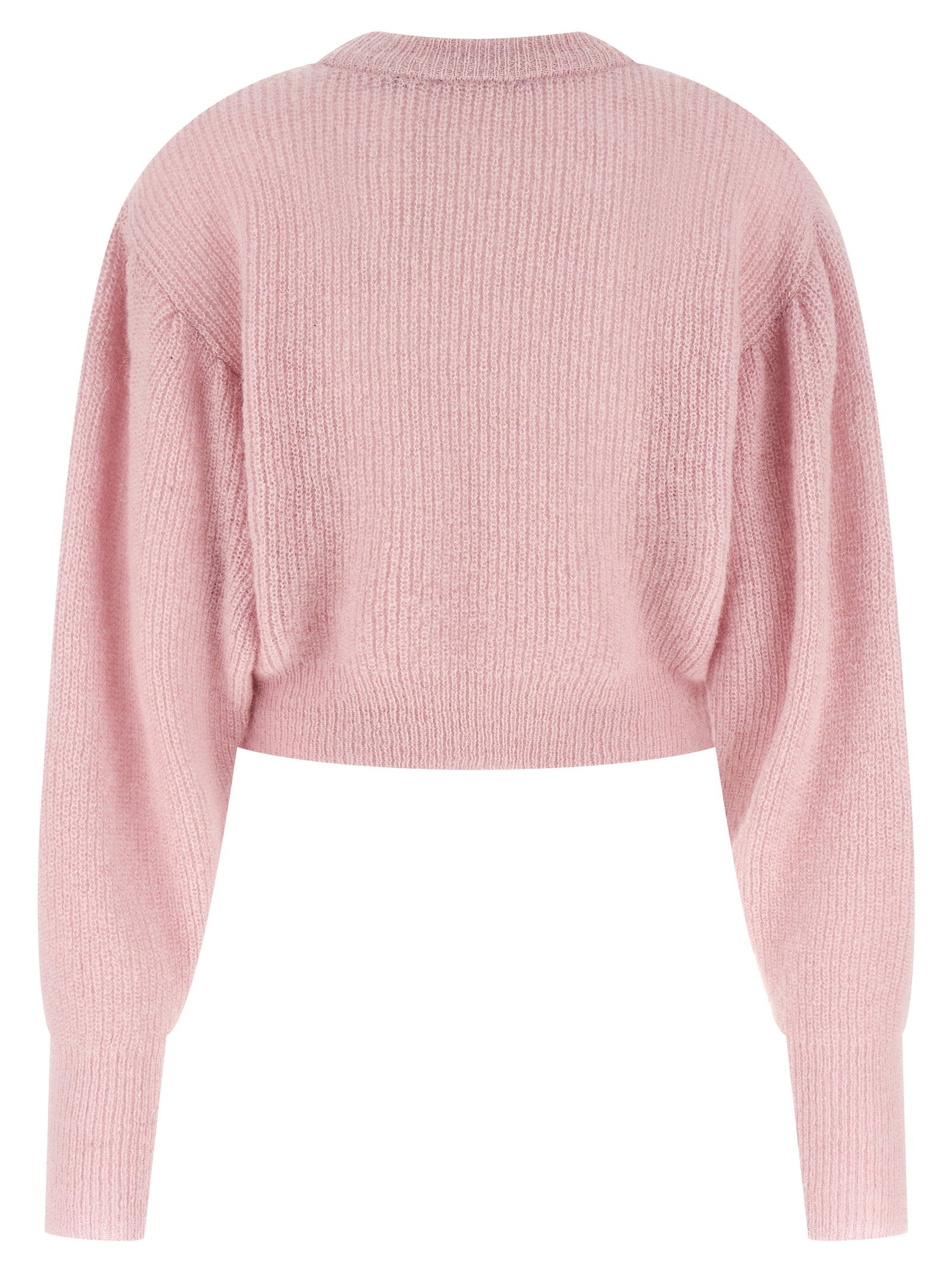 Rotate Birger Christensen Knit Puff Sweater — Pink - XS, view 2