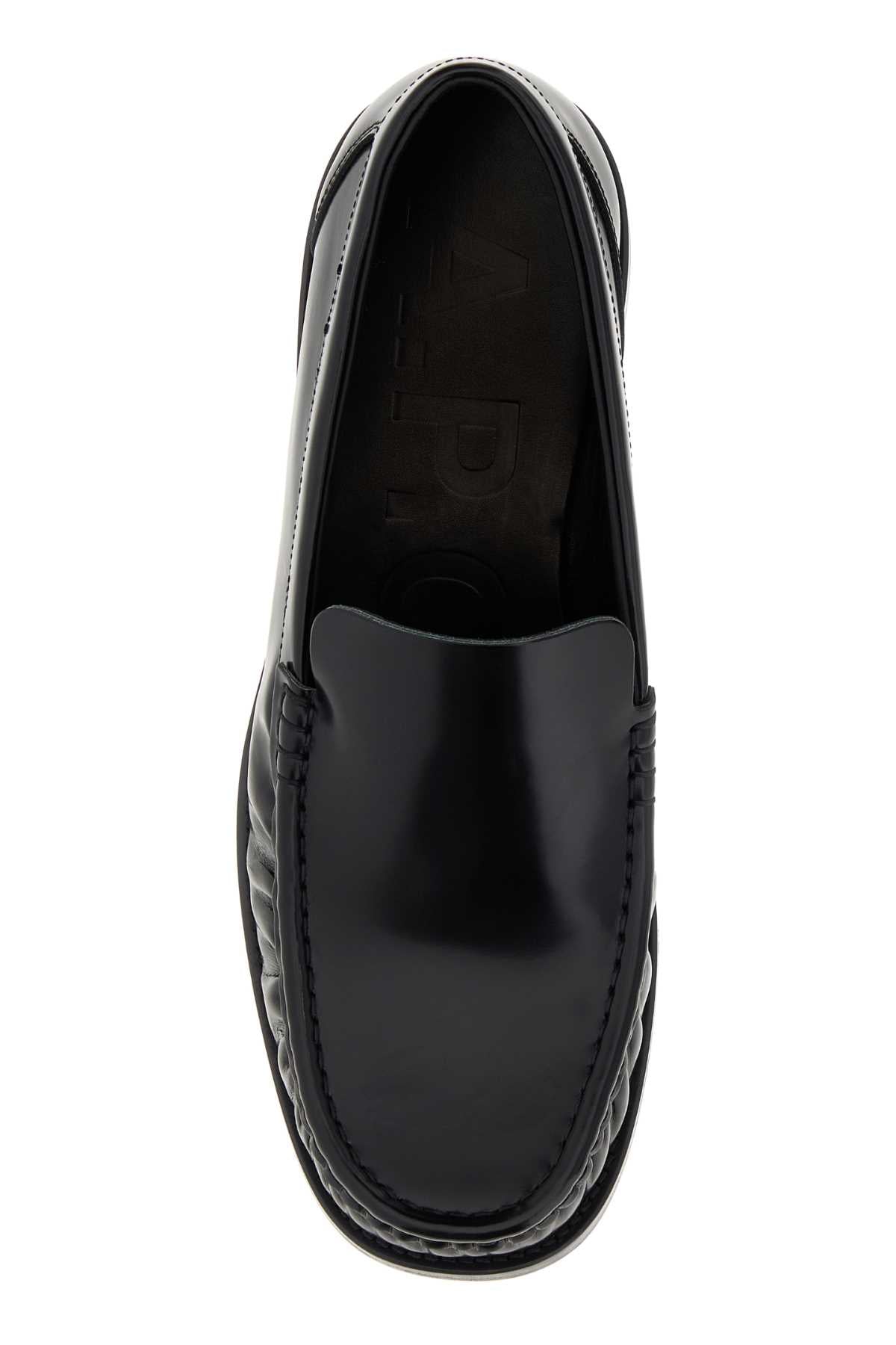 A.P.C. Calf Leather Mocassins Loafers — Black, view 3