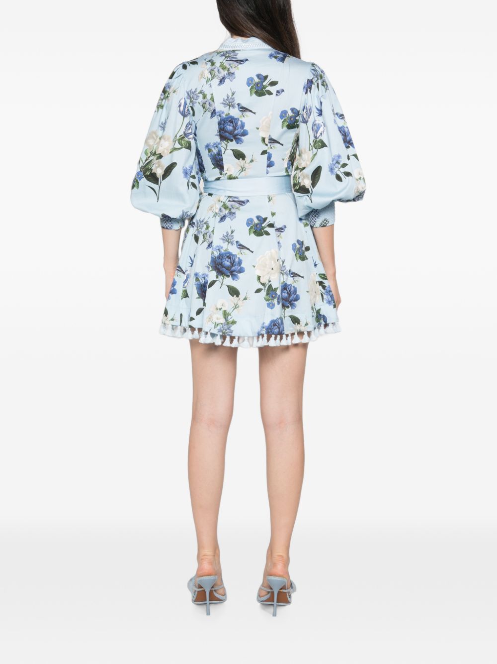 Alice + Olivia Lucy Dress — Light Blue, view 3
