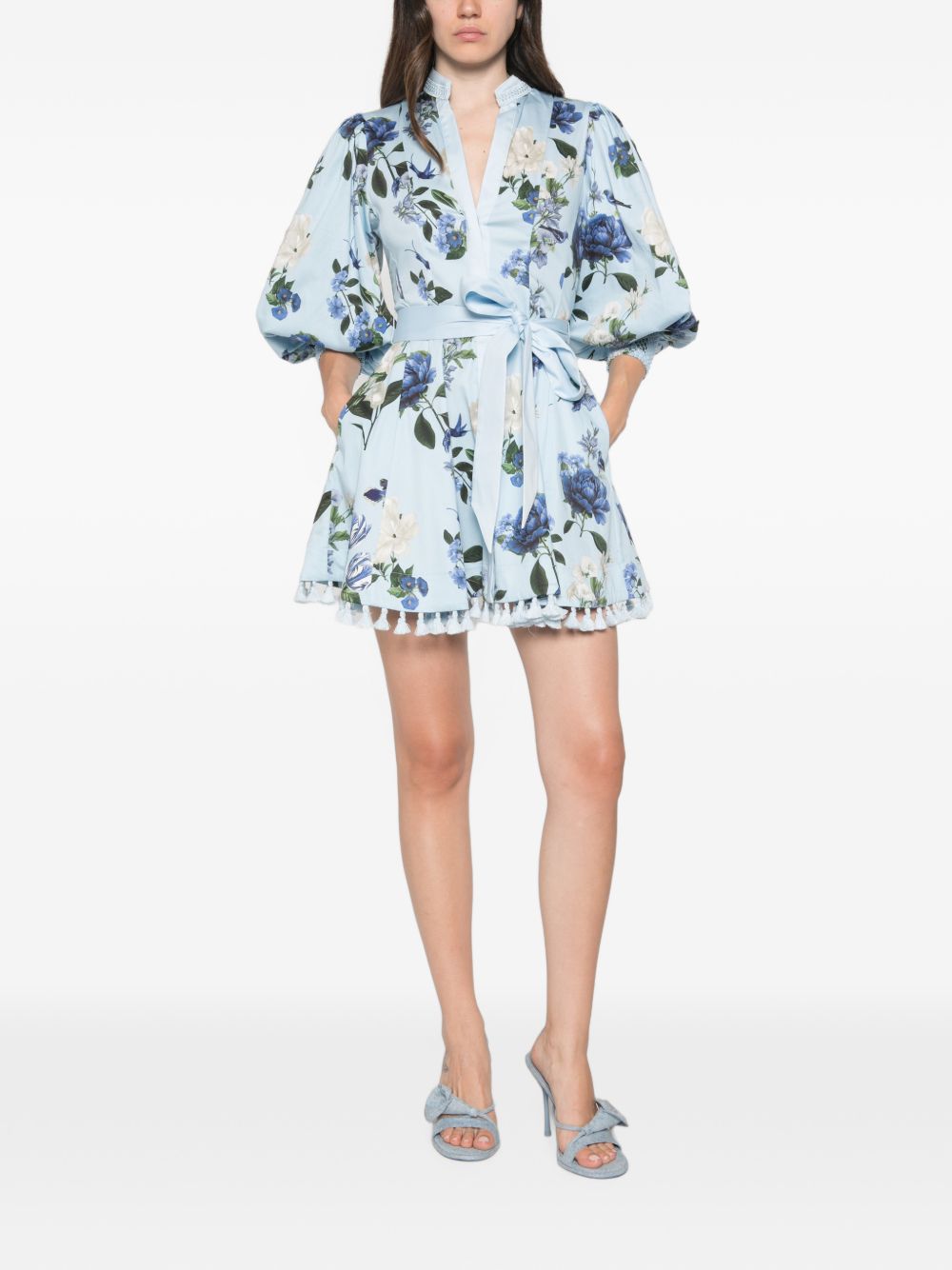 Alice + Olivia Lucy Dress — Light Blue, view 5