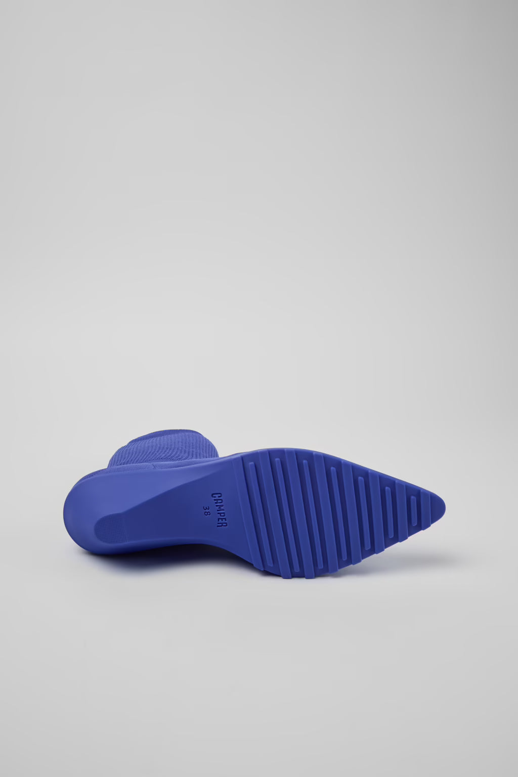 Camper Stretch Ribbed Knit Sneaker — Blue, view 4