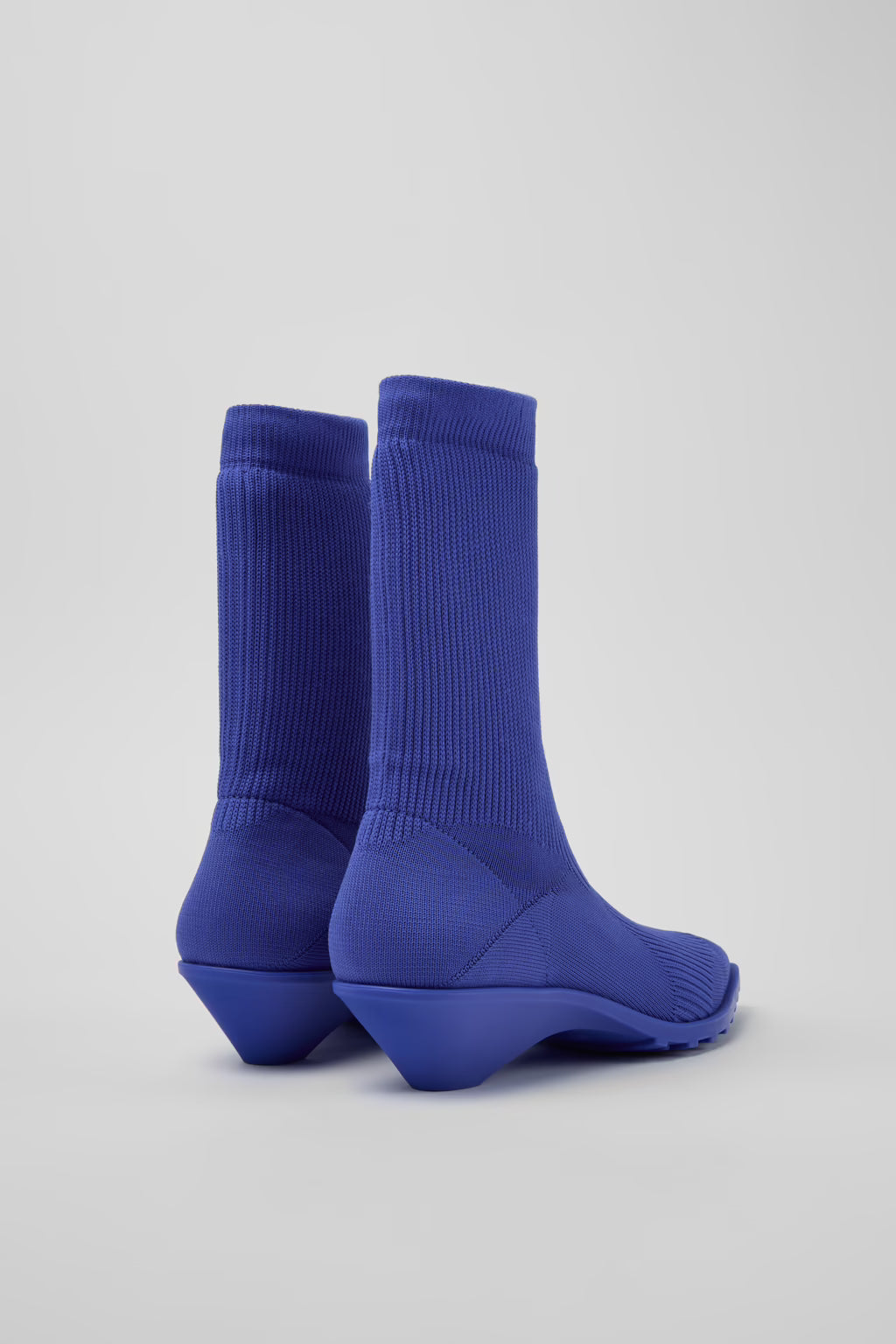 Camper Stretch Ribbed Knit Sneaker — Blue, view 7