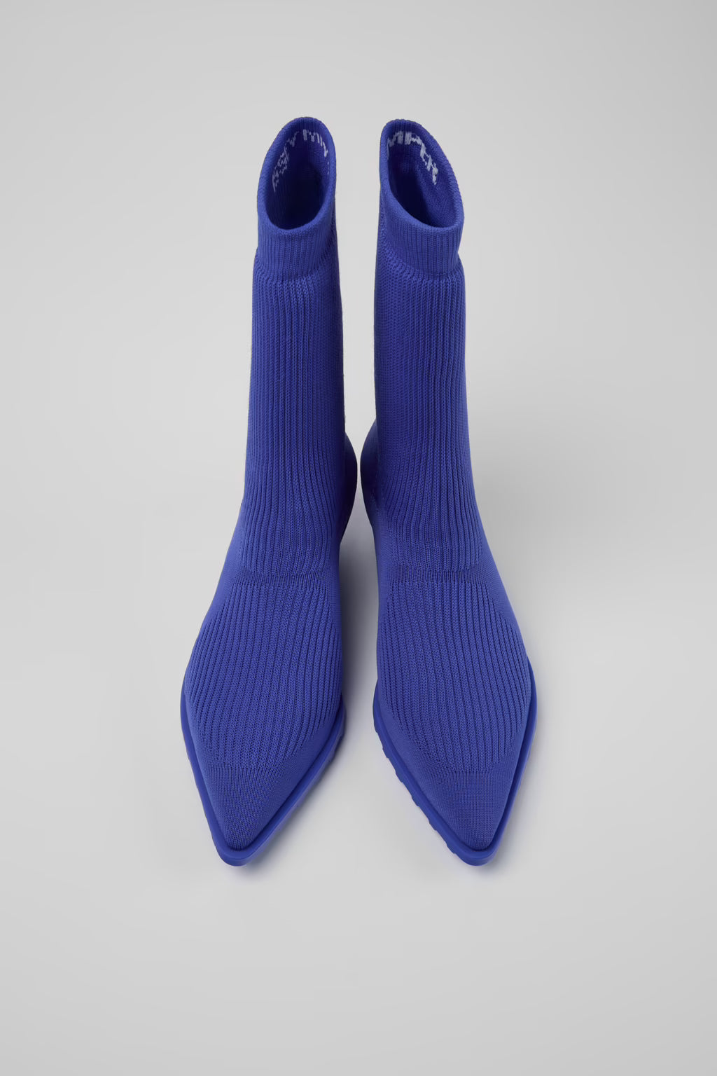 Camper Stretch Ribbed Knit Sneaker — Blue, view 8