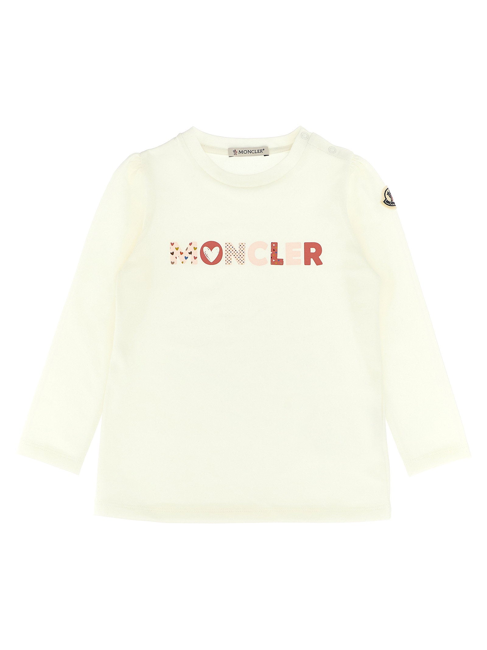Moncler Enfant Logo-Print Stretch Cotton T-shirt — cream by Moncler Enfant