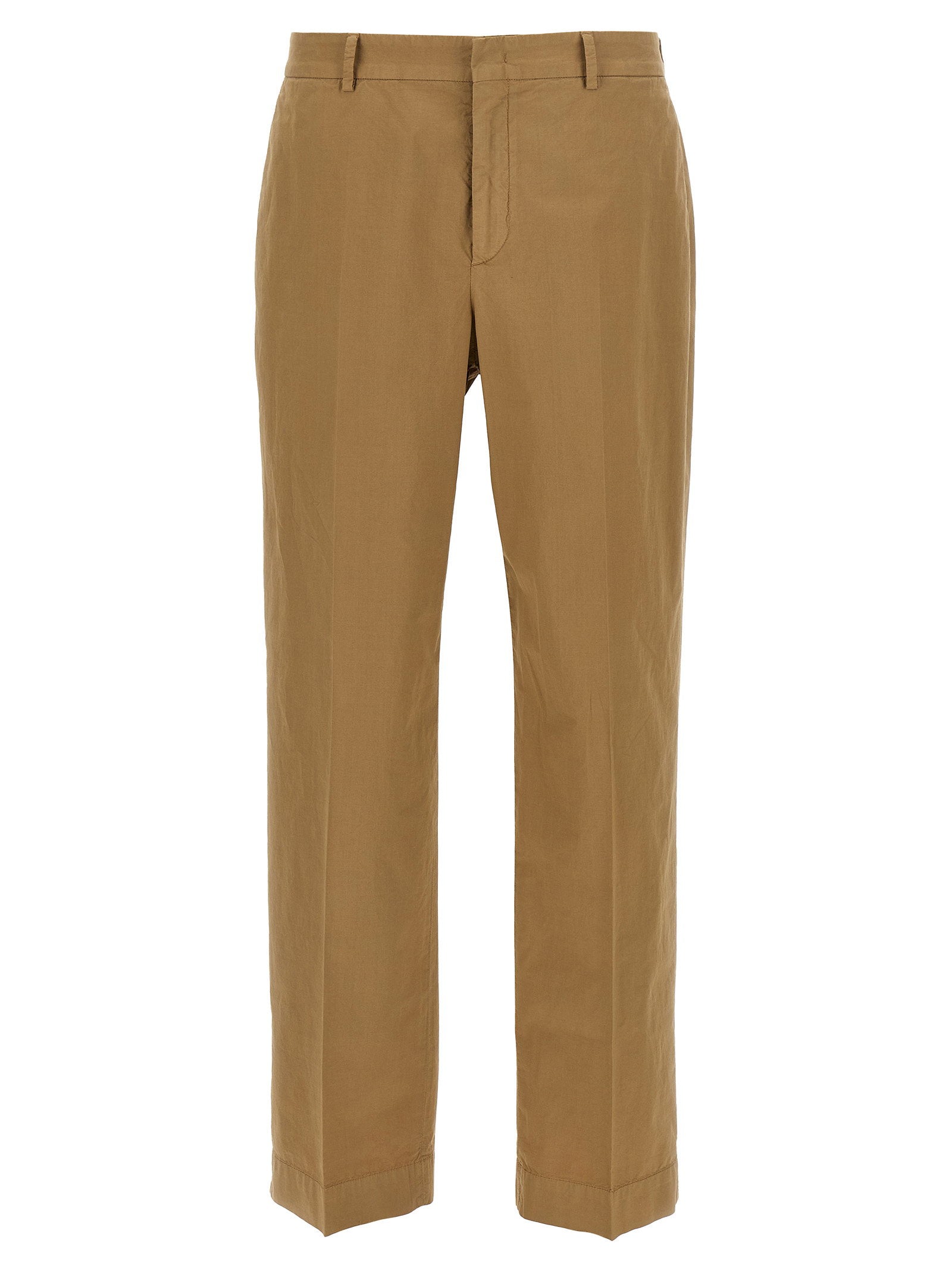 Cellar Door Stretch Cotton Trousers — Camel by Cellar Door