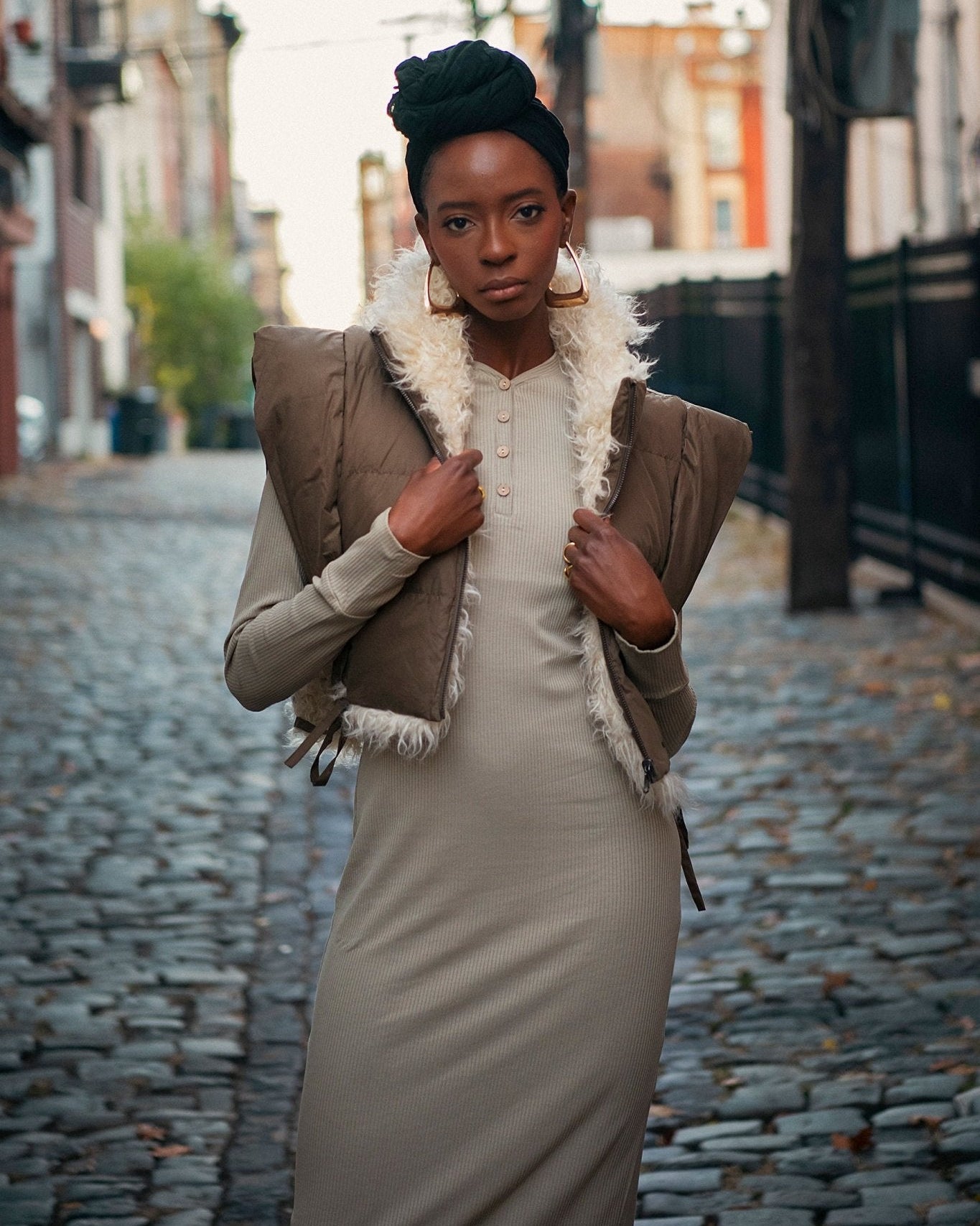 The Henley Maxi: Ribbed Long Sleeve Modest Dress, view 5