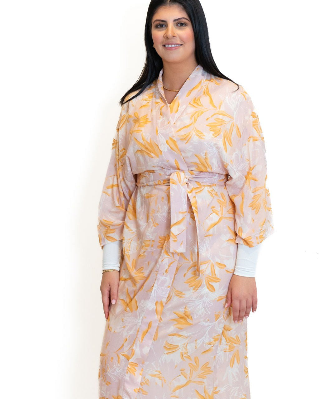 The Kimono Maxi: Long Sleeve Modest Wrap, view 2