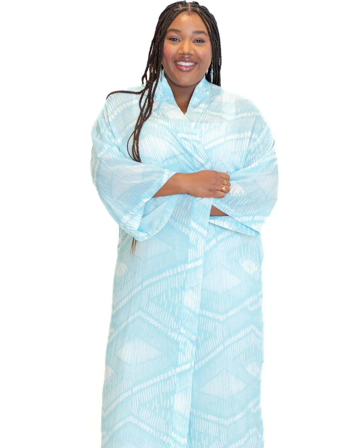 The Kimono Maxi: Long Sleeve Modest Wrap, view 3