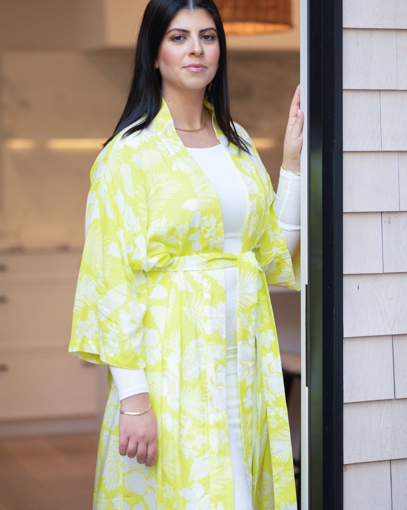 The Kimono Maxi: Long Sleeve Modest Wrap, view 4