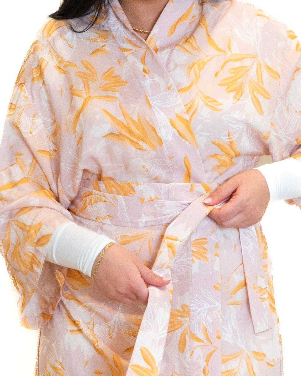 The Kimono Maxi: Long Sleeve Modest Wrap, view 7
