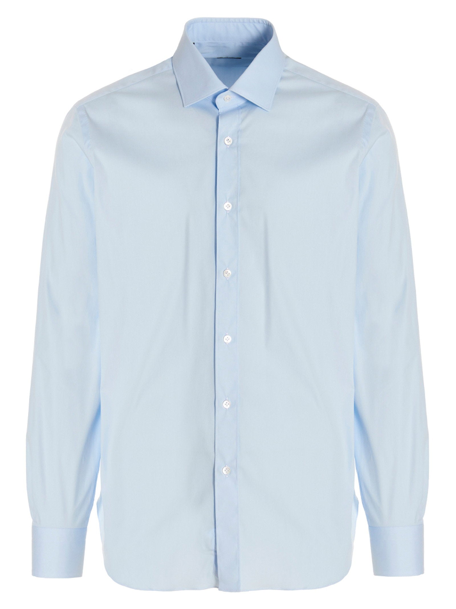 Barba Cotton Poplin Shirt — Light Blue by Barba
