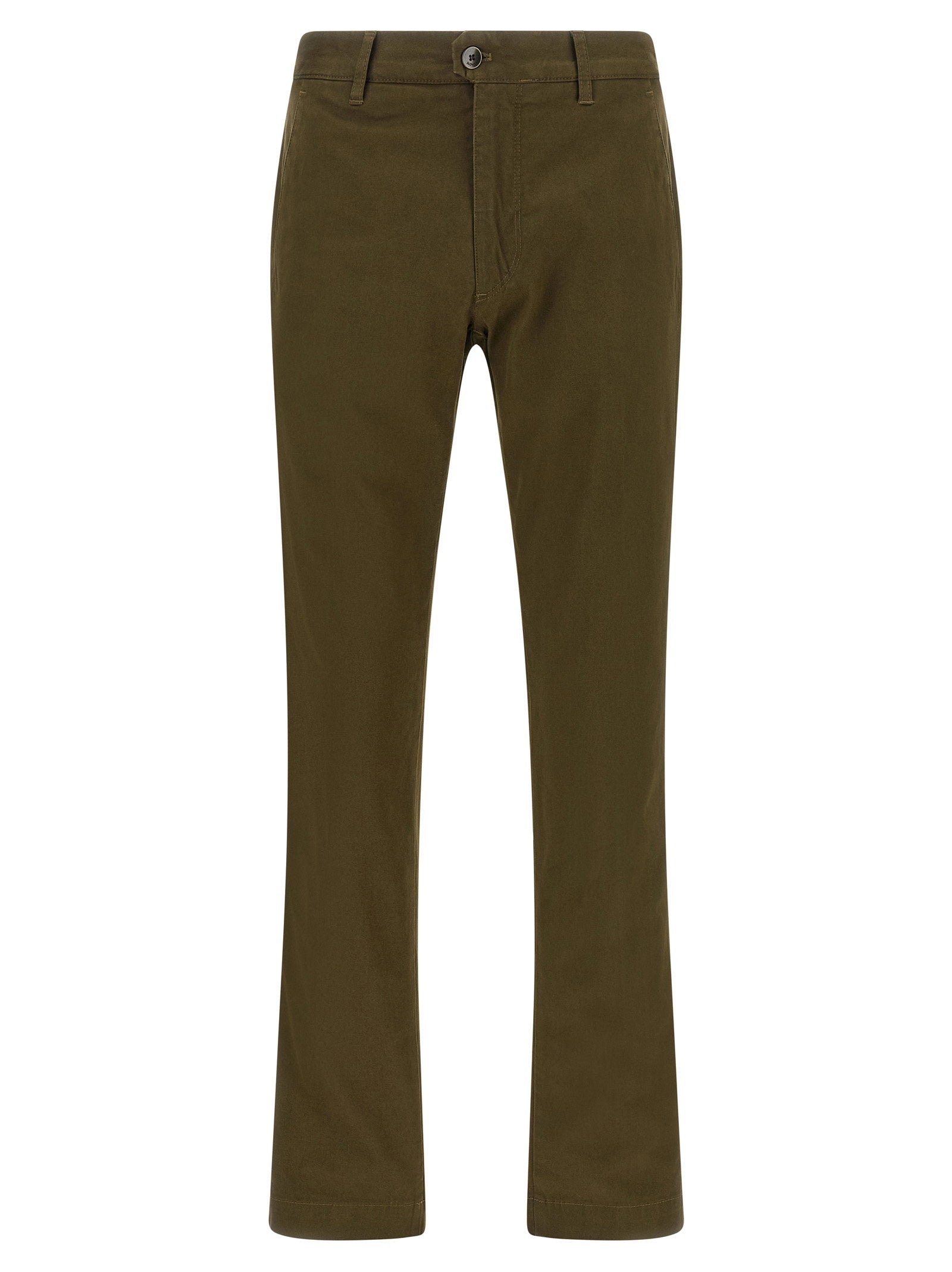Incotex Cotton Canvas Trousers — Green by Incotex