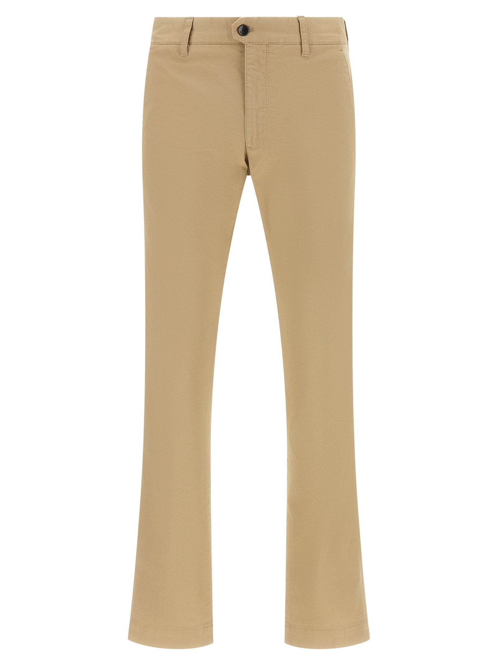 Incotex Stretch Cotton Canvas Chinos — Beige by Incotex