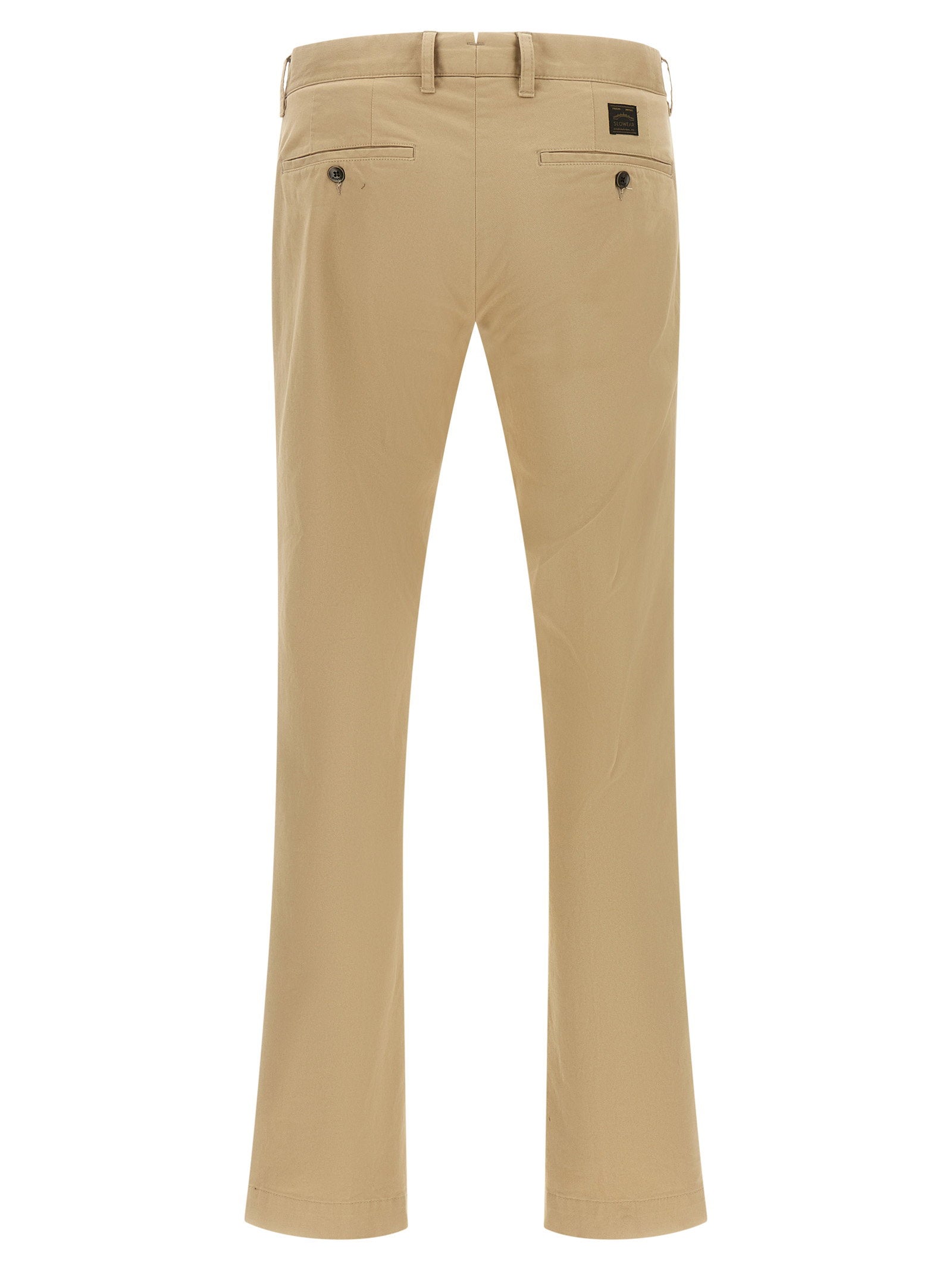 Incotex Stretch Cotton Canvas Chinos — Beige, view 2