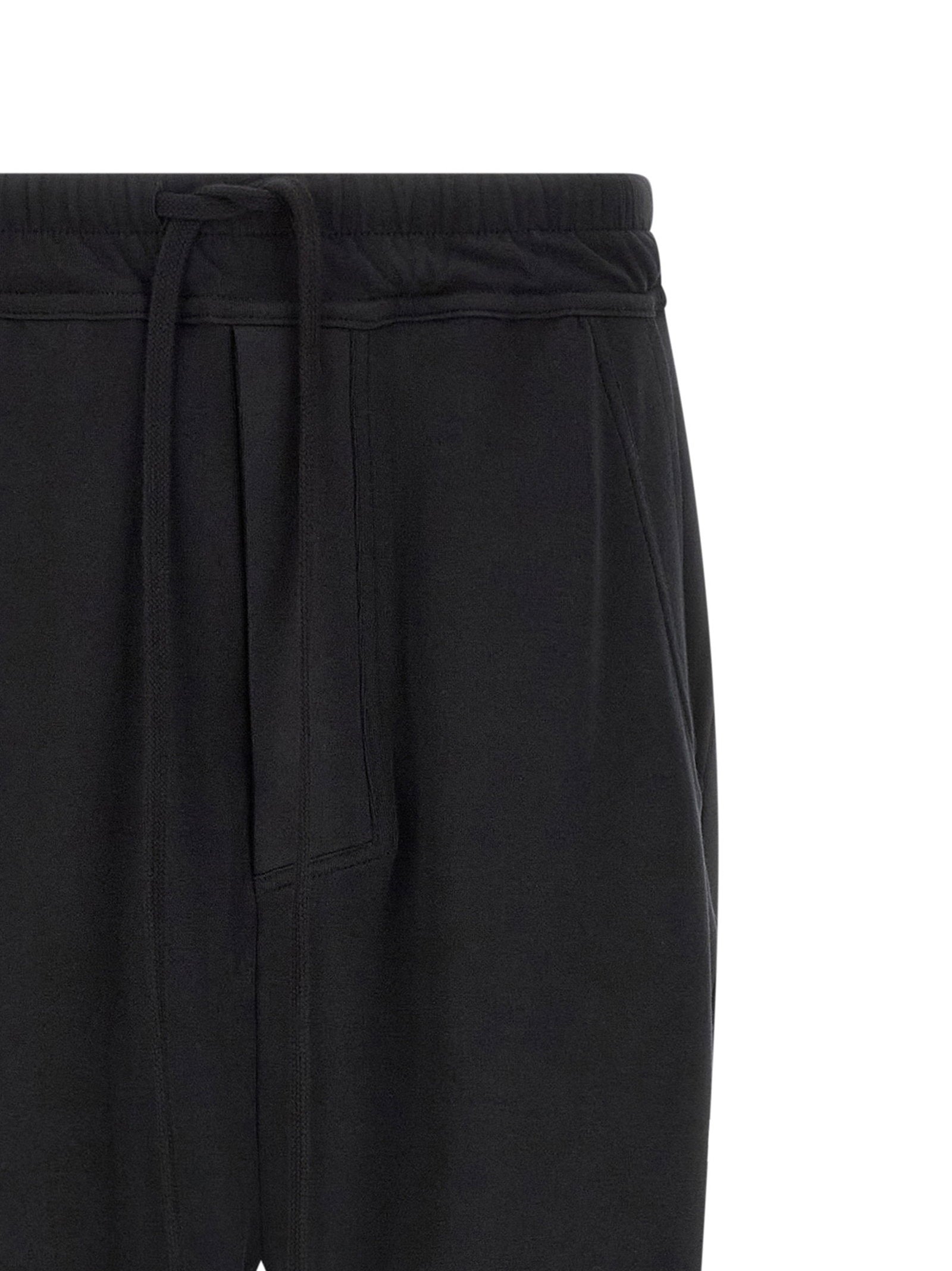 Thom Krom Organic Cotton Jersey Joggers — Black, view 3
