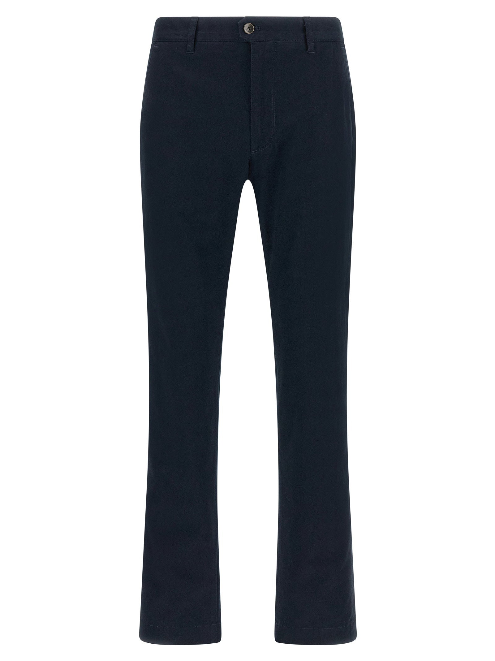 Incotex Stretch Cotton Canvas Trousers — Navy by Incotex