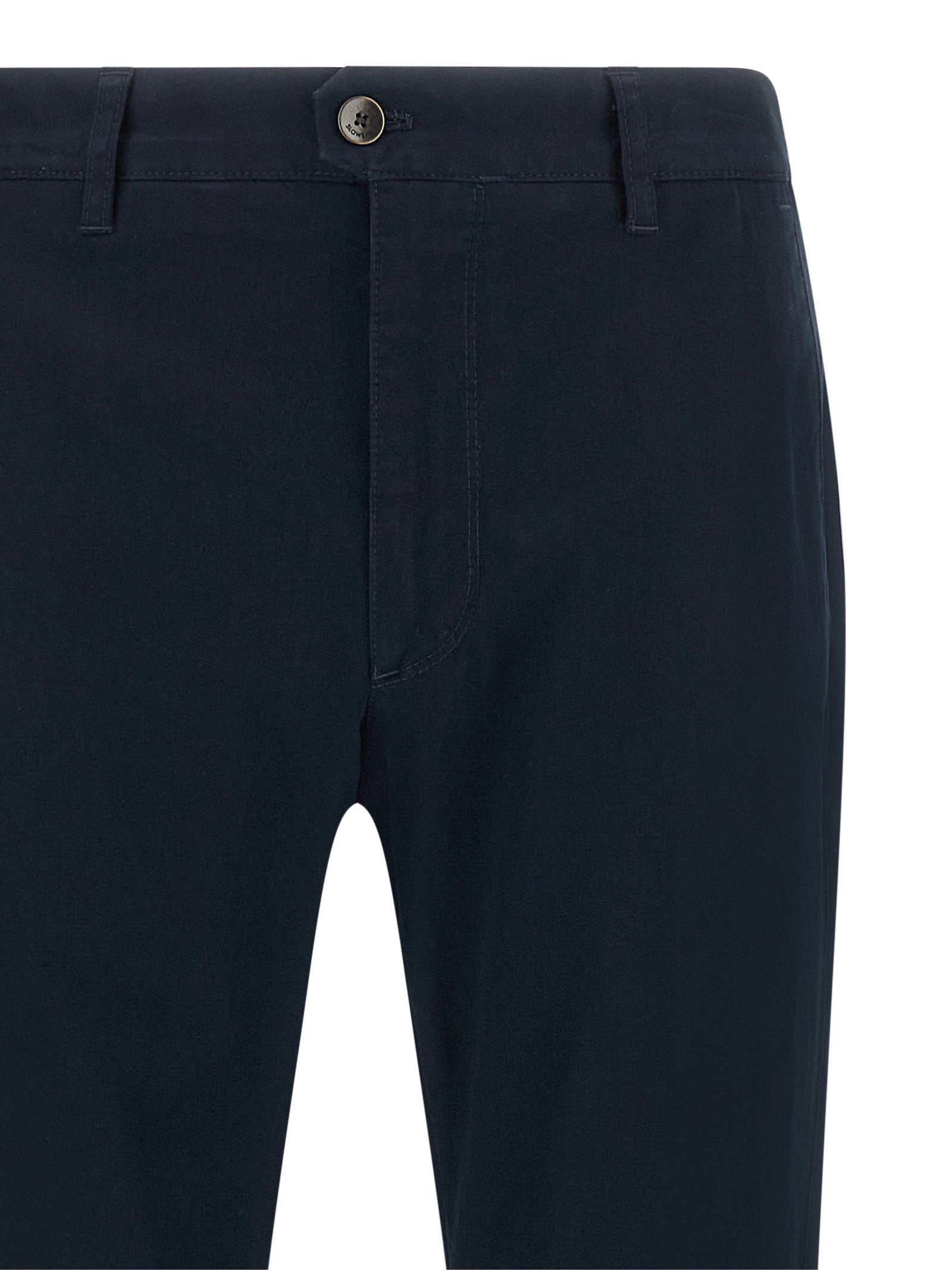 Incotex Stretch Cotton Canvas Trousers — Navy, view 3
