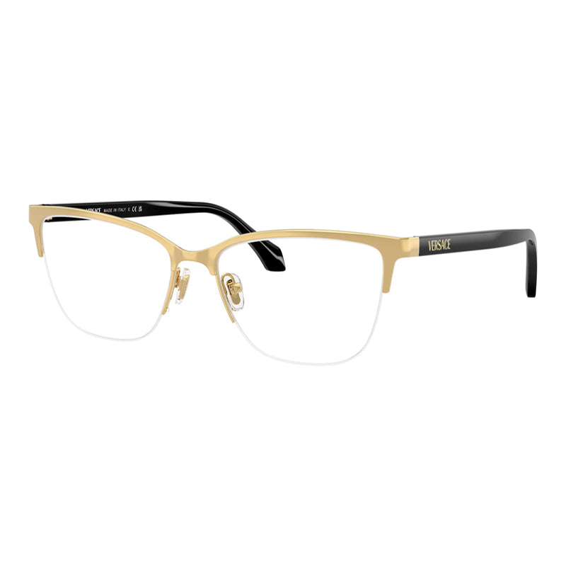 Versace VE13041002 Metal Frame Eyeglasses — Gold by Versace