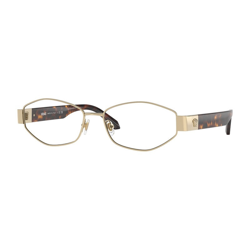 Versace VE12981252 Metal Frame Eyeglasses — Gold by Versace