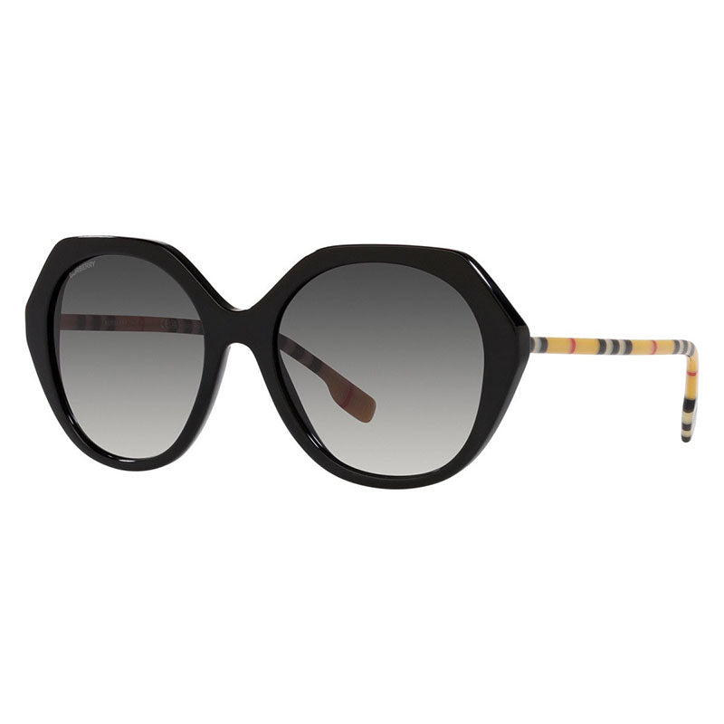 Burberry Gradient Lens Oversized Round Sunglasses — Black by Burberry