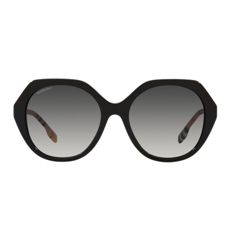 Burberry Gradient Lens Oversized Round Sunglasses — Black, view 2