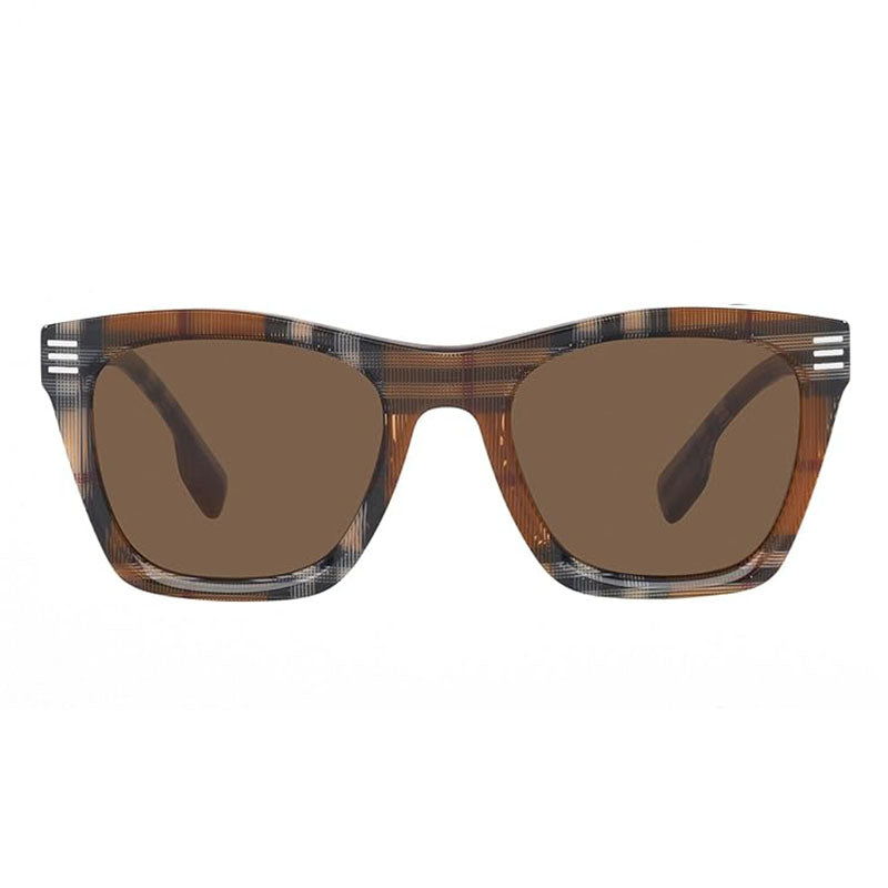 Burberry Plaid-Patterned Frame Sunglasses — Brown, view 2