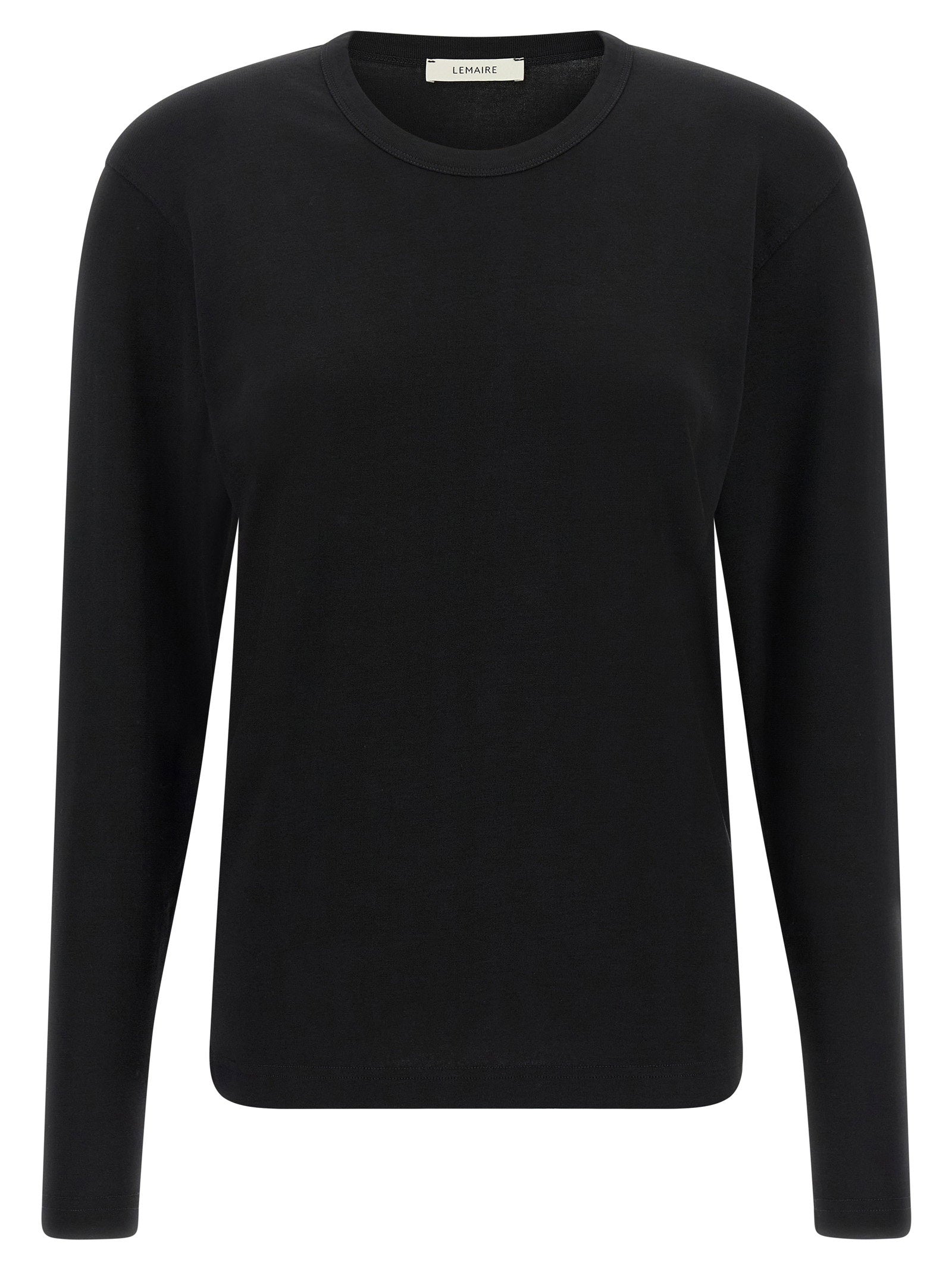 Lemaire Cotton Jersey Crewneck Sweater — Black by Lemaire